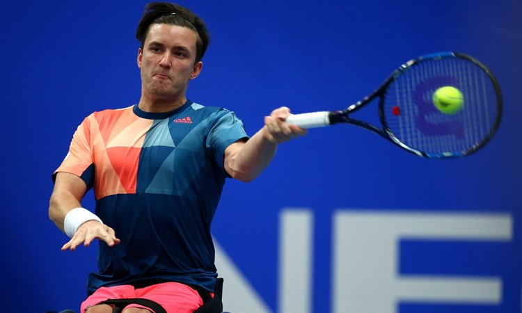 Gordon Reid at the NEC Wheelchair Tennis Masters