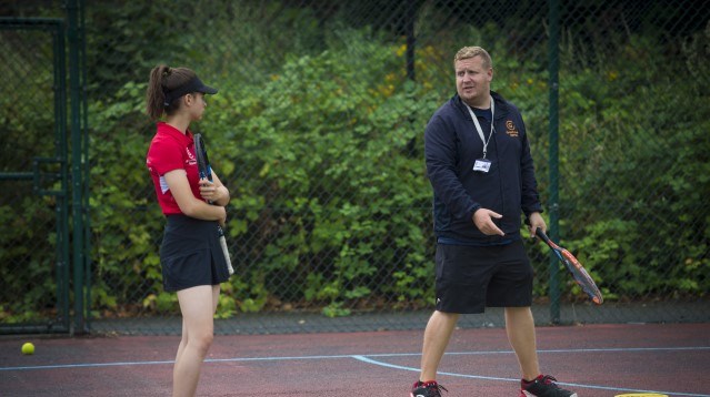 Jamie Faint coaching a student 