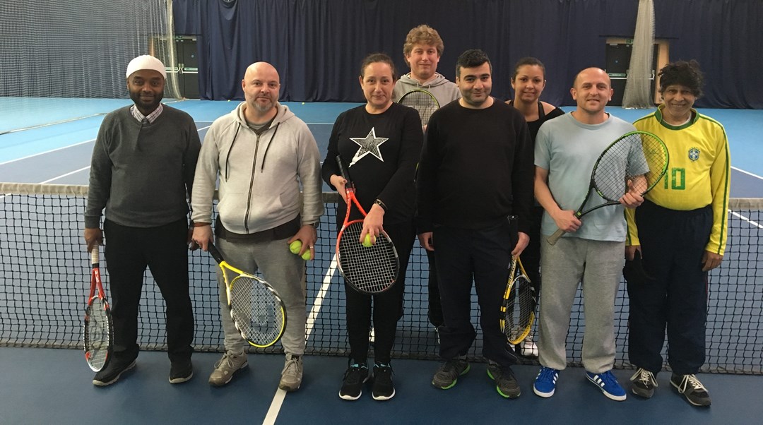 Group of Tennis players at Lee Valley