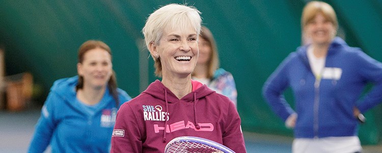 Judy Murray laughing at 2017 She Rallies Activator Training