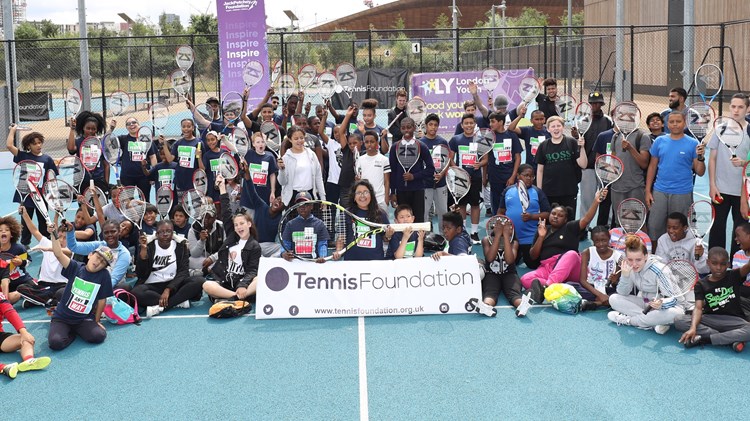 Tennis Foundation group of kids