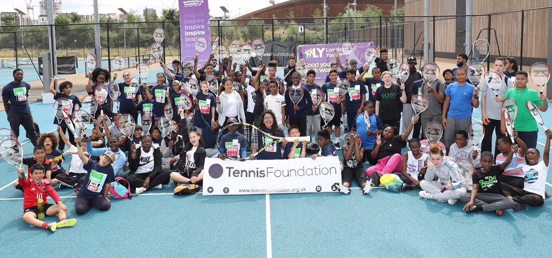 Tennis Foundation group of kids