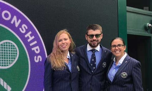Tennis officials at Wimbledon 2018