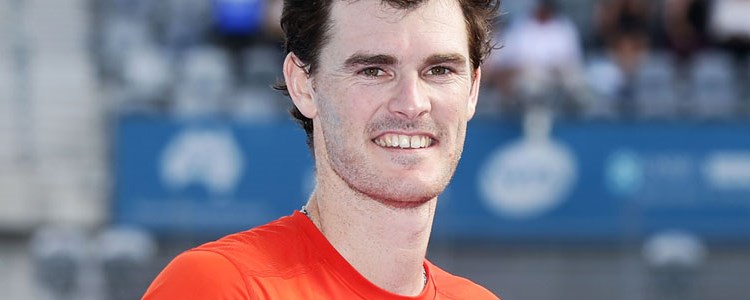 Jamie Murray smiling at the 2016 Australian Open