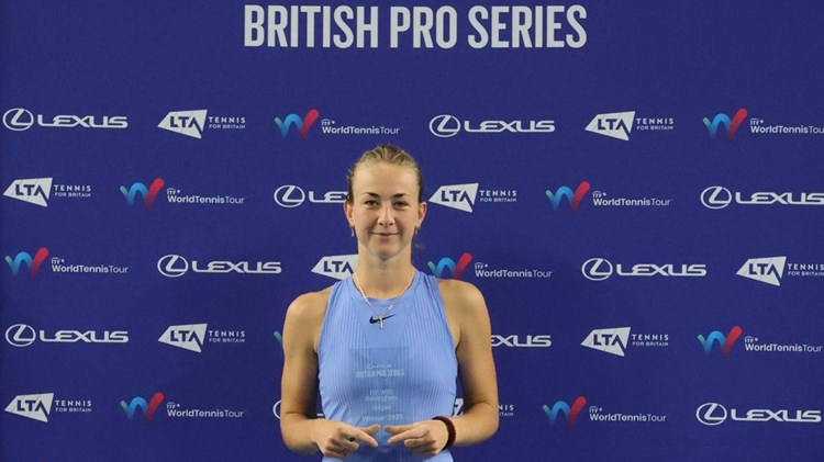 Mika Stojsavljevic holding the Lexus British Pro Series Birmingham title