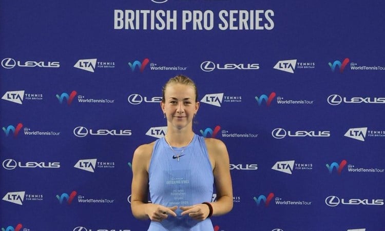 Mika Stojsavljevic holding the Lexus British Pro Series Birmingham title