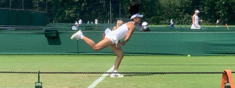 The Welsh Tennis star Mimi Xu at Wimbledon