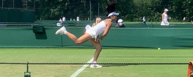 The Welsh Tennis star Mimi Xu at Wimbledon
