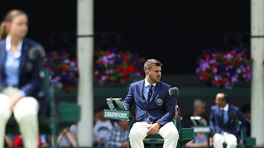Officials working at Wimbledon