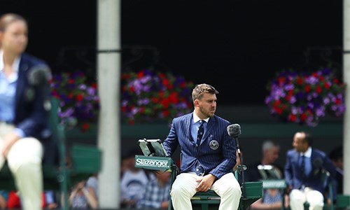 Officials working at Wimbledon