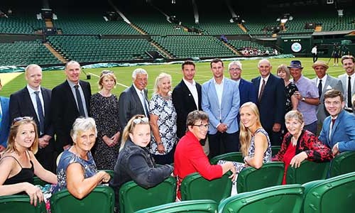 British Tennis Awards winners on Centre Court at Wimbledon