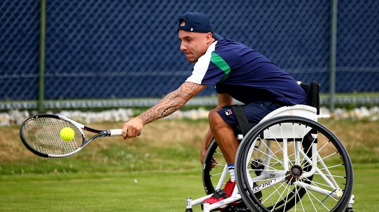 Andy Lapthorne in action in Surbiton