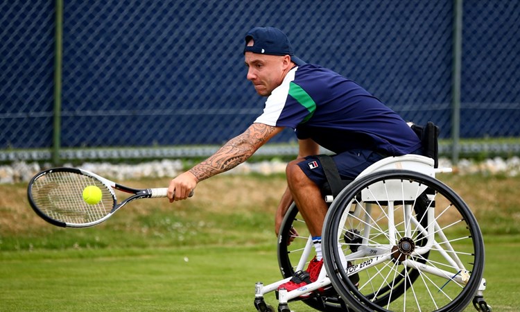 Andy Lapthorne in action in Surbiton