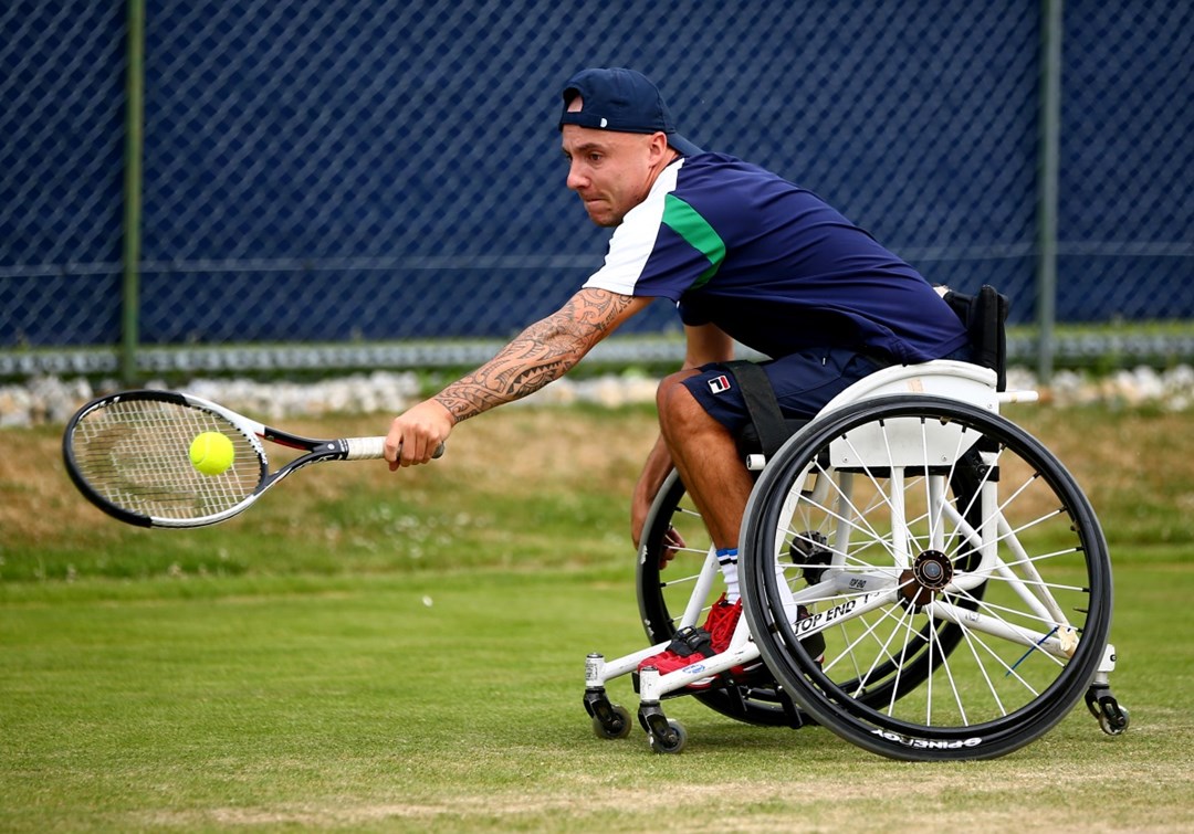 Andy Lapthorne in action in Surbiton