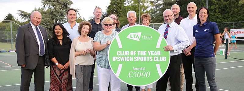 Ipswich sports club presented with £5000 after winning club of the year
