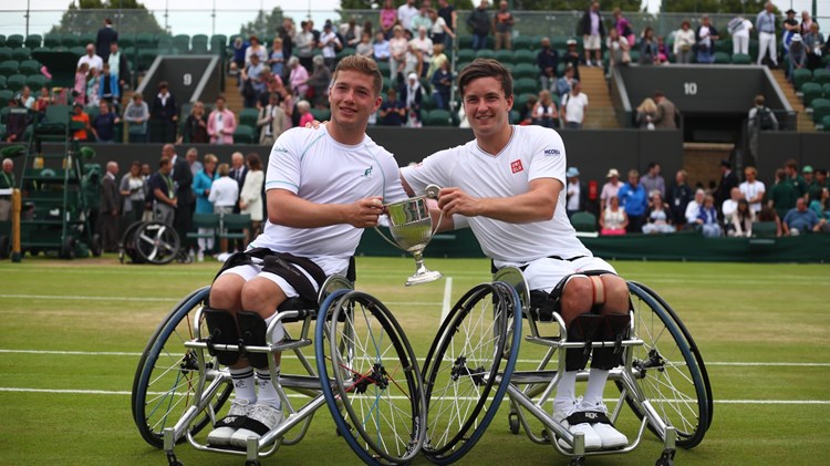 Gordon Reid and Alfie Hewett retain their Wimbledon men’s doubles wheelchair tennis title