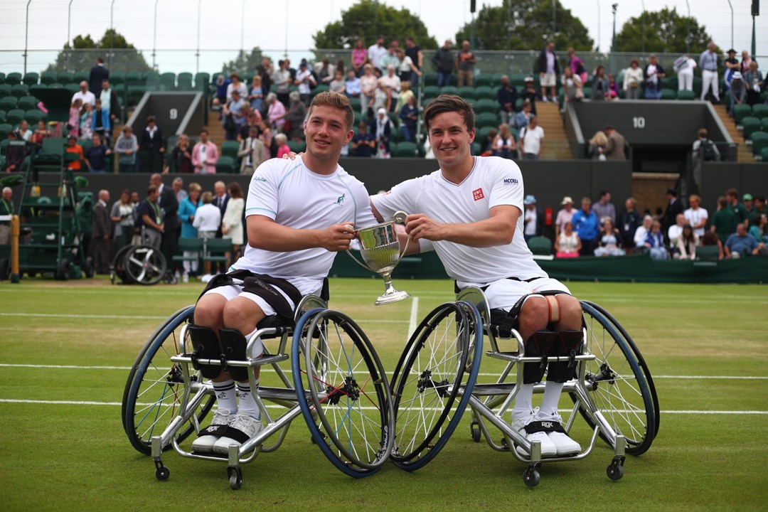 Gordon Reid and Alfie Hewett retain their Wimbledon men’s doubles wheelchair tennis title