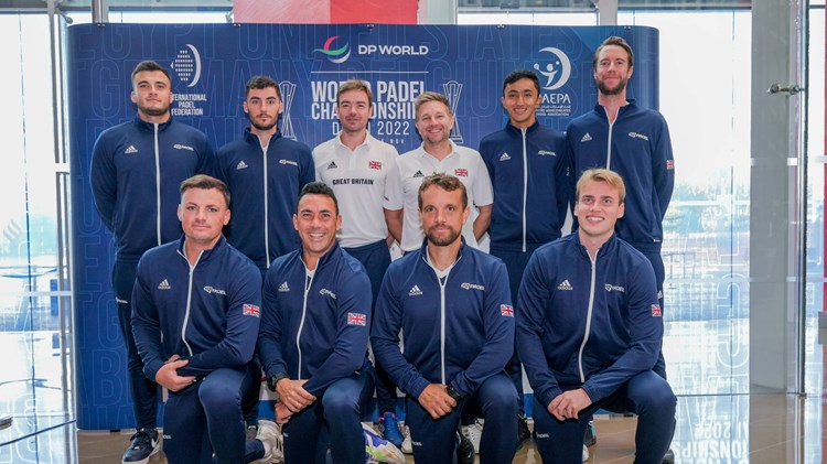 British padel team at the World Padel Championsips in Dubai 