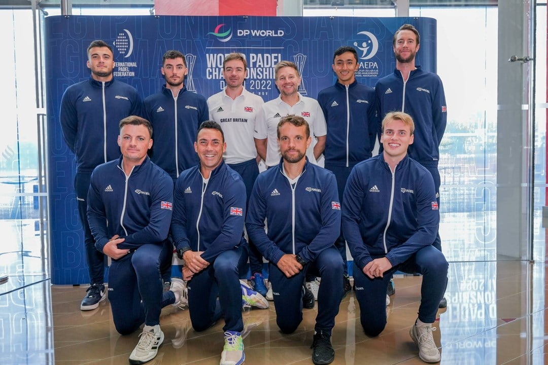 British padel team at the World Padel Championsips in Dubai