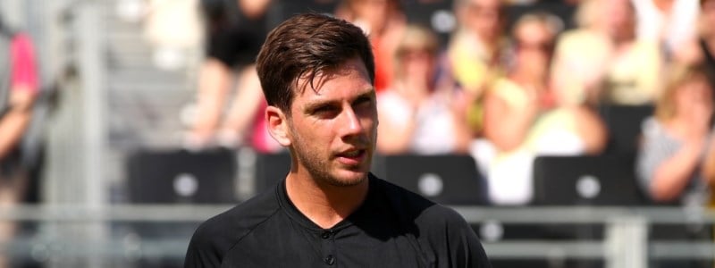 Cameron Norrie with crowd behind