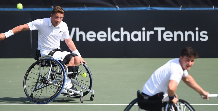 Alfie Hewett and Gordon Reid playing tennis