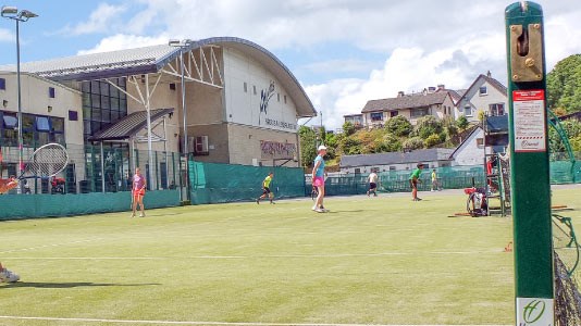 doubles matches being played at oban for the west highland chamiponships tournament