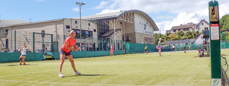 doubles matches being played at oban for the west highland chamiponships tournament