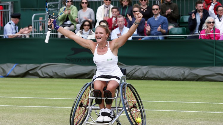 Jordanne Whiley at Wimbledon in 2015