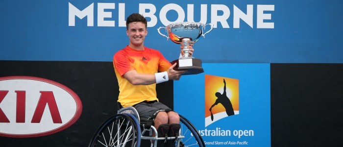 Gordon Reid holds the Australian Open singles title