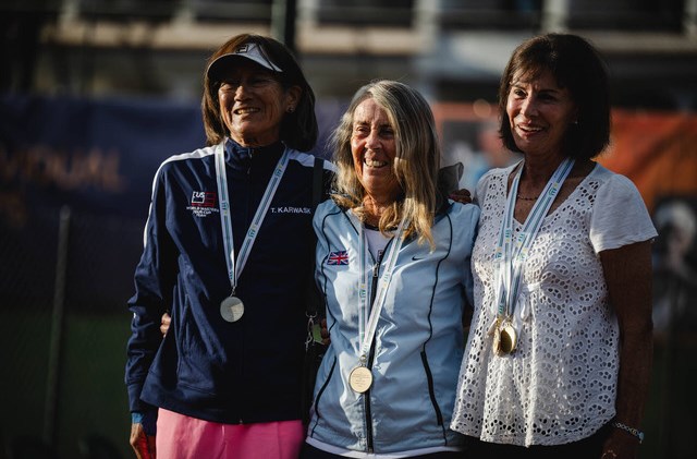 Pauline Fisher wins gold at ITF Masters World Individual Championships