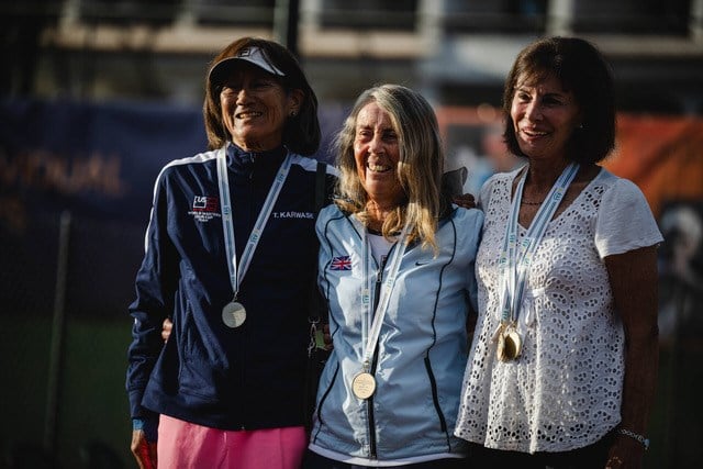 Pauline Fisher wins gold at ITF Masters World Individual Championships