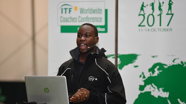 Richard Sackey-Addo speaking at the ITF Worldwide Coaches Conference 2017