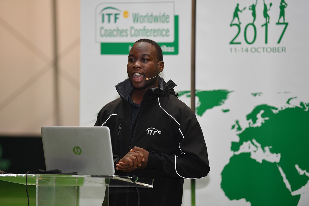 Richard Sackey-Addo speaking at the ITF Worldwide Coaches Conference 2017
