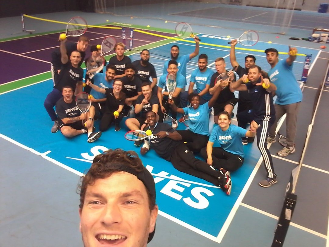 Group selfie at a SERVES session