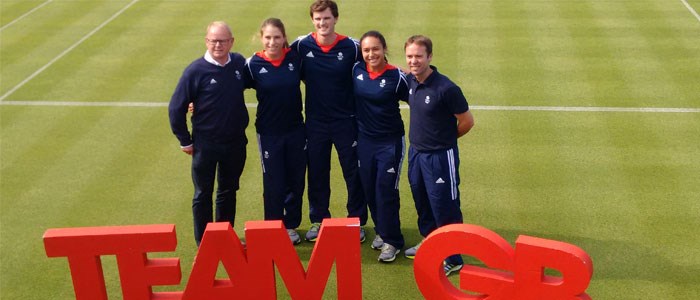 Tennis team GB smiling