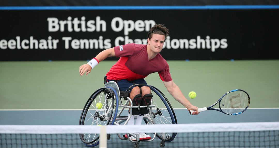 Gordon Reid at the British Open Wheelchair Tennis Championships 2016, Nottingham (sponsored by UNIQLO)
