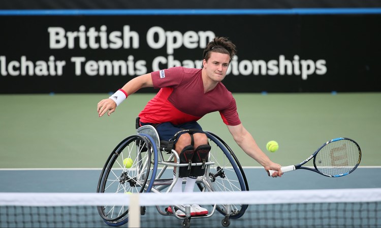 Gordon Reid at the British Open Wheelchair Tennis Championships 2016, Nottingham (sponsored by UNIQLO)