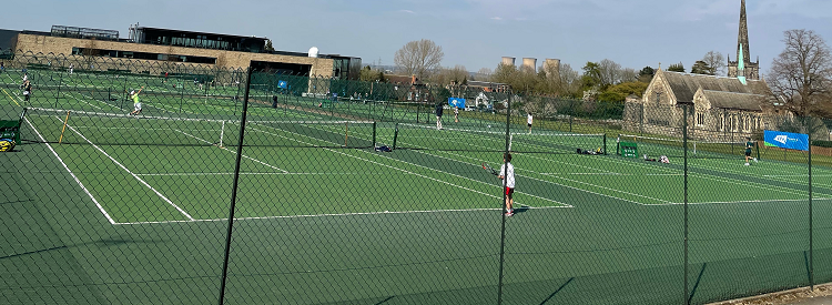 Tennis court in Wales