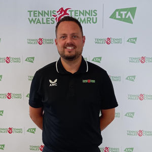 stu posing for a picture at LTA tennis wales