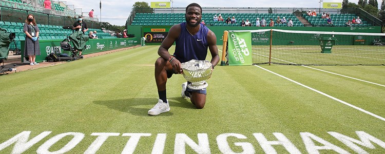 Frances Tiafoe at the viking open Nottingham championships