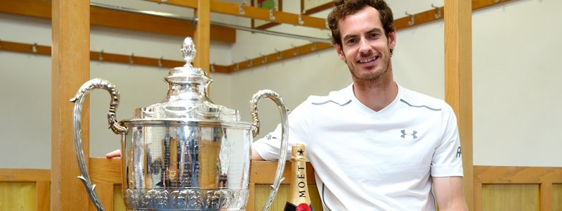 Andy Murray with the Queens trophy