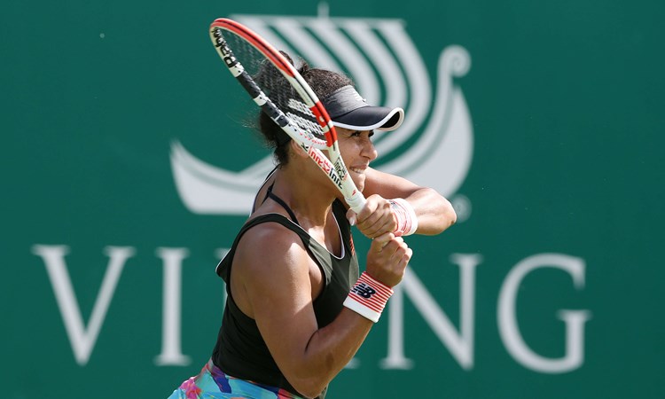Close-up of Heather Watson at the Viking Classic Birmingham