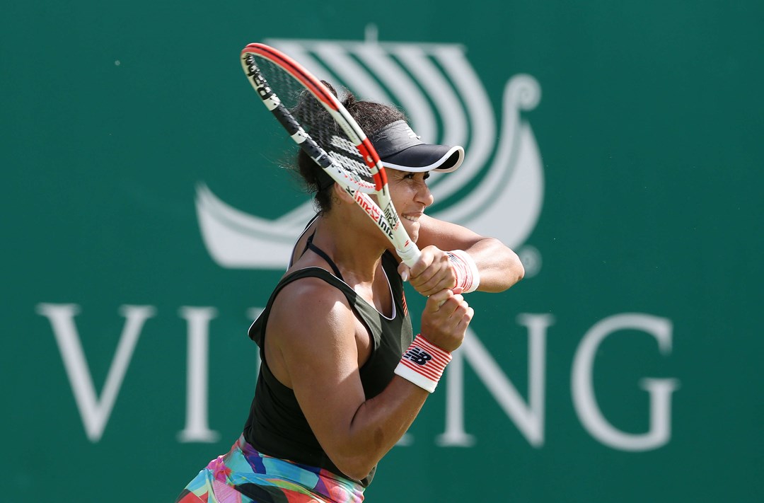 Close-up of Heather Watson at the Viking Classic Birmingham