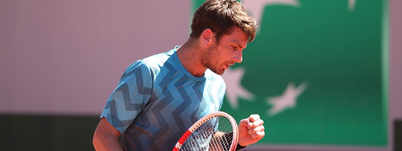 Cam Norrie celebrating