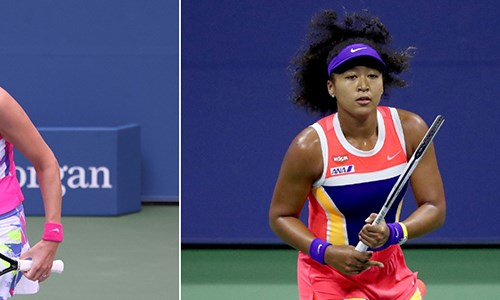 Naomi Osaka and Petra Kvitová at the US Open