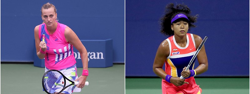 Naomi Osaka and Petra Kvitová at the US Open