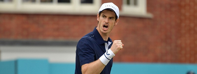 Andy Murray cheering at the cinch Championships