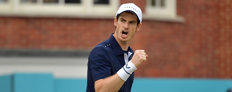 Andy Murray cheering at the cinch Championships