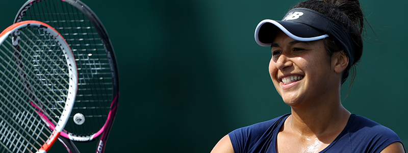 Heather Watson close up smiling