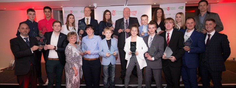 2019 winners of the Tennis Wales Awards